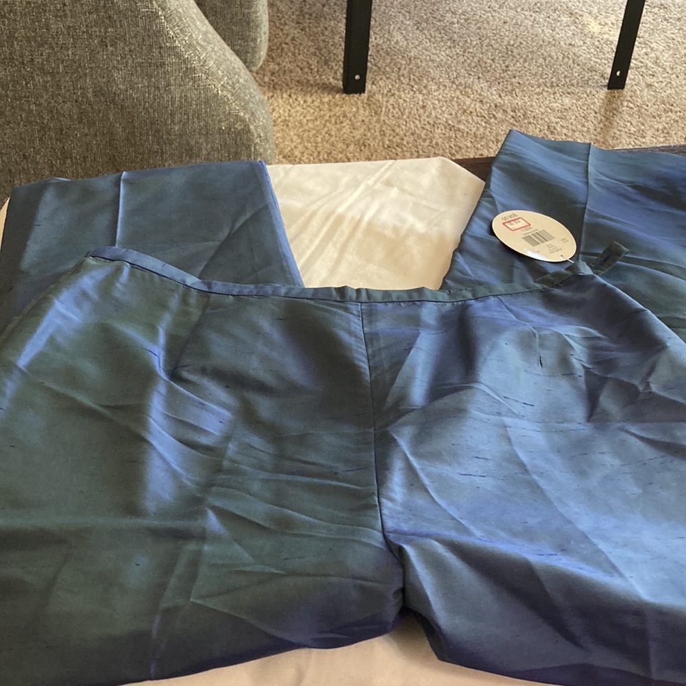 Valerie by Valerie Stevens 100% silk chameleon slacks size L - Picture 5 of 12